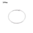 thumbnail image 2 of 3pcs 60mm Inner Dia Book Office Metal Loose Leaf Binder Hinge Snap Ring Keychain, 2 of 5