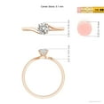 thumbnail image 5 of ANGARA Natural Diamond Bypass Engagement Ring in 14K Rose Gold for Women (Size-5.1mm| Color-I-J| Clarity-I1-I2) | April Birthstone, Anniversary, Jewelry Gift for Women | Natural Diamond Ring, 5 of 9