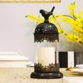 thumbnail image 2 of Farol de vela decorativo, candelabro rústico, decoración para chimenea Negro 14x30cm, 2 of 8