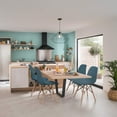 thumbnail image 3 of Lacoo Dining Chairs Pre Assembled Modern Style DSW Chair Classic Shell Armless Indoor Kitchen Dining Living Room Side Chairs Set of 4 (Dark Green), 3 of 7
