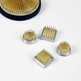 thumbnail image 2 of Wazakura 4PCS Mini Ikebana Kenzan Japanese Flower Holder, Made in Japan, Floral Arranging Pin Frog, Round Square - 1"(24mm) Brass, 2 of 5