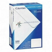 Columbian, QUACO298, Greeting Card Gum Seal Envelopes, 100 / Box, White