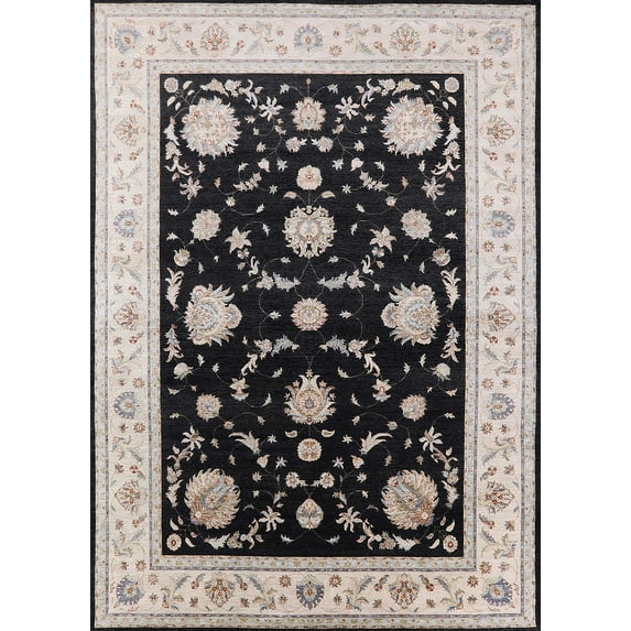 Ahgly Company Indoor Rectangle Mid-Century Modern Desert Sand Beige Oriental Area Rugs, 3' x 5'