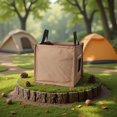 thumbnail image 4 of 27L Khaki Foldable Camping Trash Can, Lightweight Portable Outdoor Garbage Bin, 600D Oxford Cloth Foldable Storage Box for Camp Trips, Picnics, and RV, 11.8 x 11.8 x 11.8 in, 4 of 8