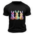 thumbnail image 1 of Camisa Casual de Cuello de la Tripulación de la Impresión de Pascua de Manga Corta de Verano Top Ligero de Poliéster para los Hombres, Camiseta de Manga Corta para el Uso Diario de Primavera Verano, 1 of 1
