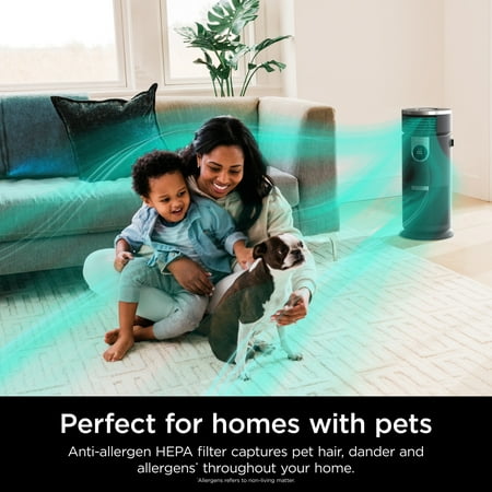 Shark - 3-in-1 Air Purifier, Heater & Fan with NanoSeal HEPA, Cleansense IQ, Odor Lock, for 500 Sq. Ft - Grey