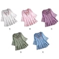 thumbnail image 3 of Blusa vintage Qarigey para mujer fibra verano cómoda duradera cuello en V Tops Bow blanco S, 3 of 6