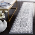 thumbnail image 2 of SAFAVIEH Toscana Caryn Medallion Polyester Runner Rug, Ivory/Dark Grey, 2' x 9', 2 of 8