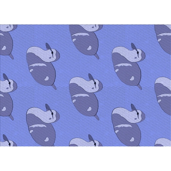 Ahgly Company Machine Washable Indoor Rectangle Transitional Sky Blue Area Rugs, 8' x 12'