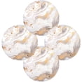 thumbnail image 2 of Coolnut 4PC Place Mats White Golden Marble Round Placemat Heat-Resistant Placemats Dining Table Mat Circle Shape 15.4" for Kitchen/Dinner/Party/Restaurant Home Decor Gifts, 2 of 7