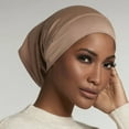 thumbnail image 3 of Yoyauz Muslim Under Scarf with Ear Hole Stretch Jersey Inner Hijabs Tube Caps for Islamic Women Turban Bonnet, 3 of 6