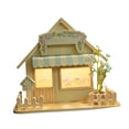 thumbnail image 4 of Casa de muñecas hecha a mano, juguete con luz de noche, minicasas para niños pequeños, carga USB, regalos de cumpleaños para niños, cabaña de madera, 4 of 9