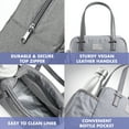 thumbnail image 6 of Fit & Fresh Laketown Lunch Bag, Large Lunch Tote, Reusable Insulated Lunch Bag for Work, Gray, 6 of 8