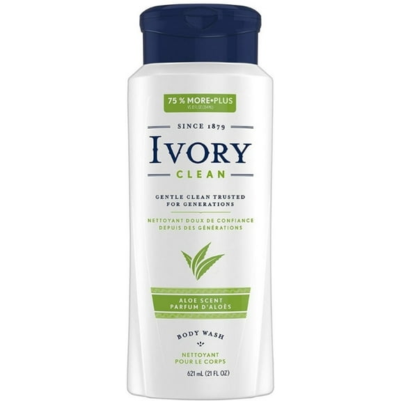 Ivory Scented Body Wash, Aloe 21 oz (Pack of 3)