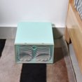 thumbnail image 3 of Caja organizadora de plástico transparente para almacenamiento de zapatos, 2 uds., verde, 3 of 8