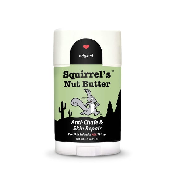 Squirrel's Nut Butter All Natural Anti Chafe Stick | Prevent Chafing and Blisters | Groin, Arms, Chest, Thighs, & More | 1.7oz
