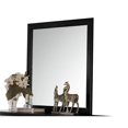 thumbnail image 1 of Transitional Style Mirror with Raised Wooden Frame, Black and Silver, 1 of 2