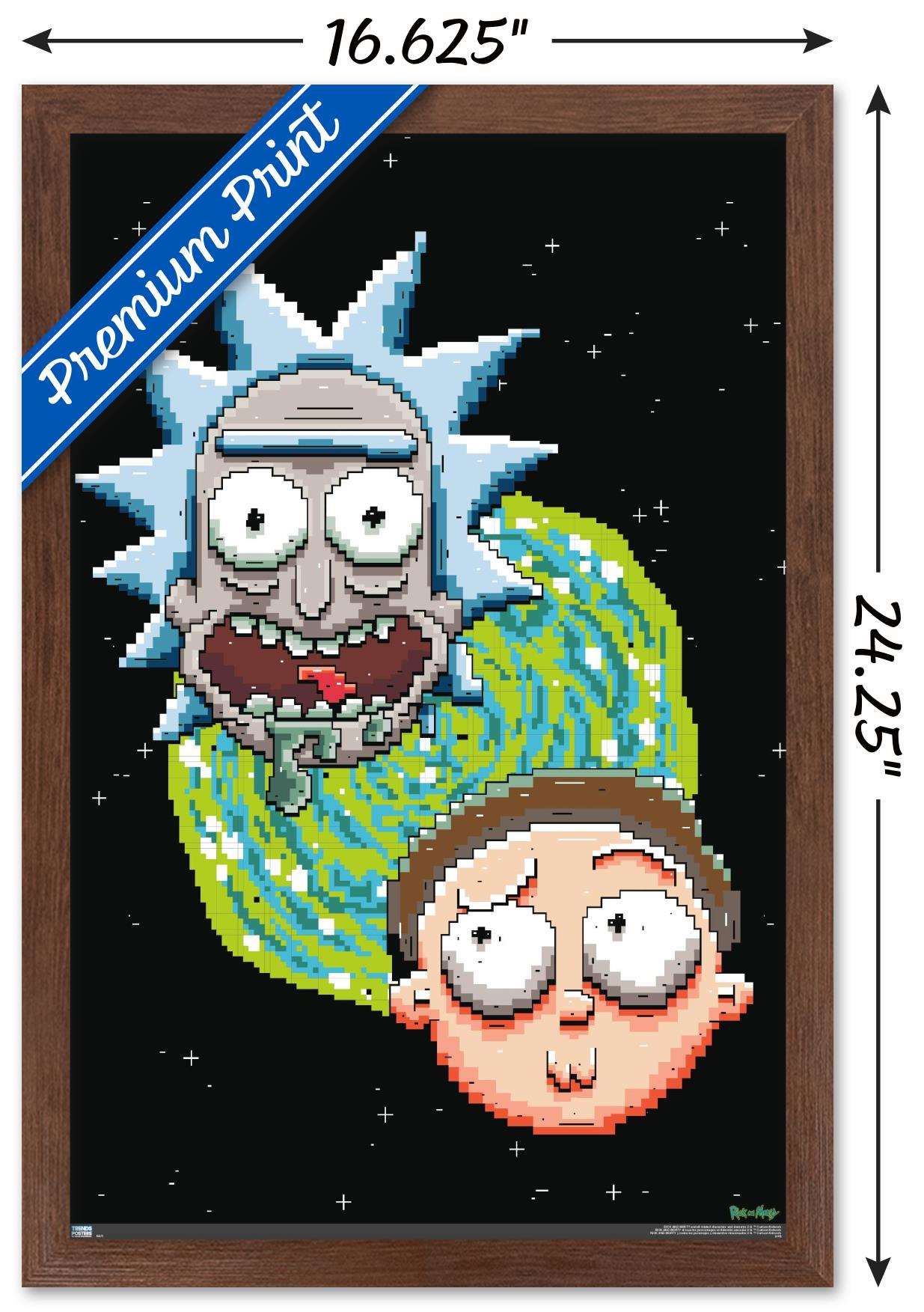 Rick And Morty - Video Game Wall Poster, 14.725" x 22.375", Framed