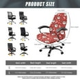 thumbnail image 7 of Renewold Ho Ho Ho Santa Claus Candy Red Office Chair Cover Universal Computer Chair Slipcover High Back Computer Chair Cover for Boss Rotating Chairs Washable Christmas Decor, L, 7 of 7
