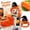 A005- E, variant on Halloween Pumpkin Dog Costume with Soft Plush Hoodie and Wizard Hat, Cute Pet Apparel for Small Dogs Cats, Fall Party Outfit Dress Up Clothes, 1 Set