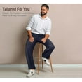 thumbnail image 3 of ROYALE LINENS Men's Classic Fit Wrinkle-Resistant Flat-Front Chino Pant (Regular and Big & Tall) Navy, 3 of 7