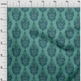 thumbnail image 2 of oneOone Viscose Chiffon Dusty Teal Green Fabric Leaves & Floral Block Quilting Supplies Print Sewing Fabric By The Yard 42 Inch Wide, 2 of 4