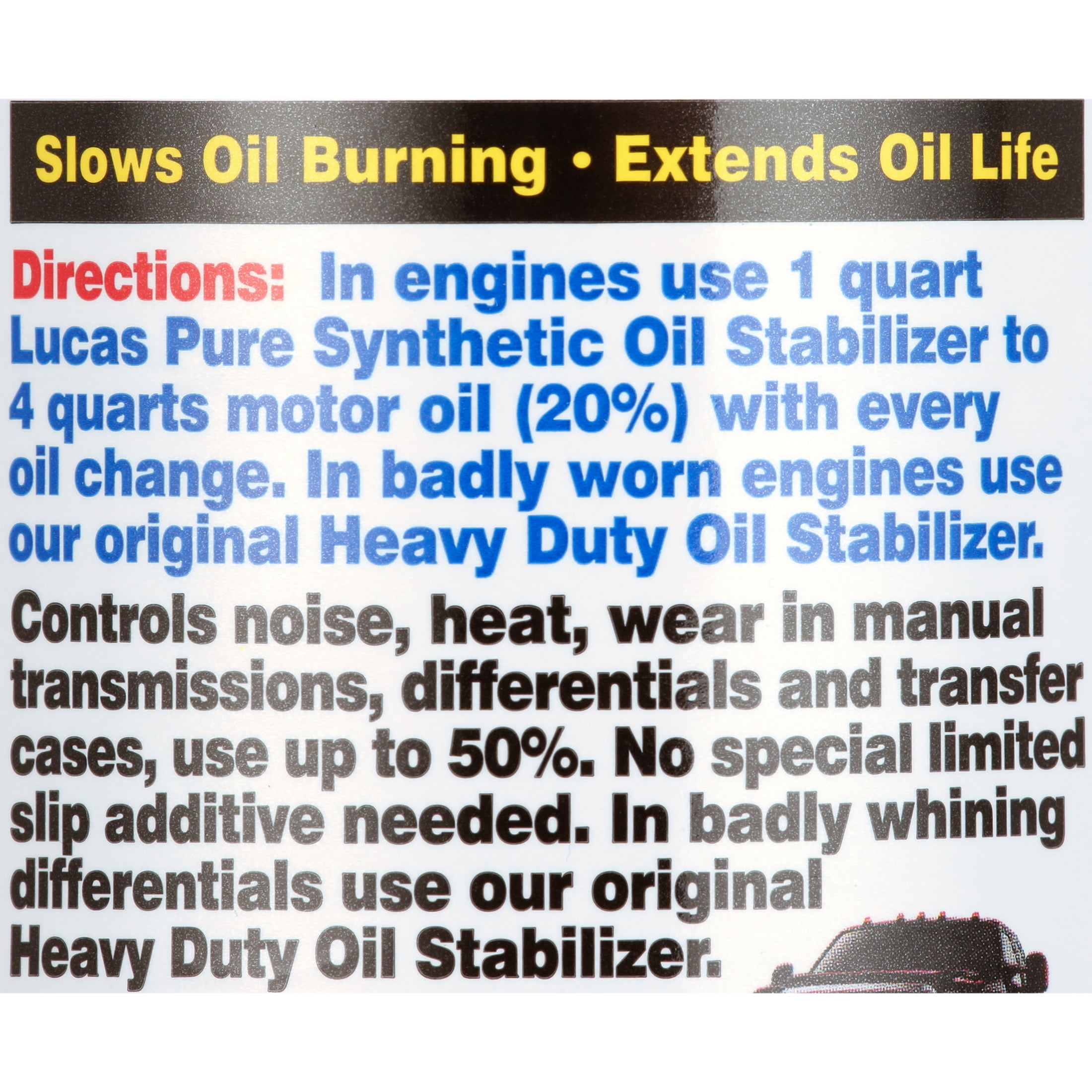 (6 pack) Lucas 10130 Synthetic Oil Stabilizer 32 Ounce
