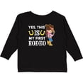 thumbnail image 3 of Inktastic Yes, this IS my First Rodeo- cowgirl in hat and boots Girls Long Sleeve Toddler T-Shirt, 3 of 5