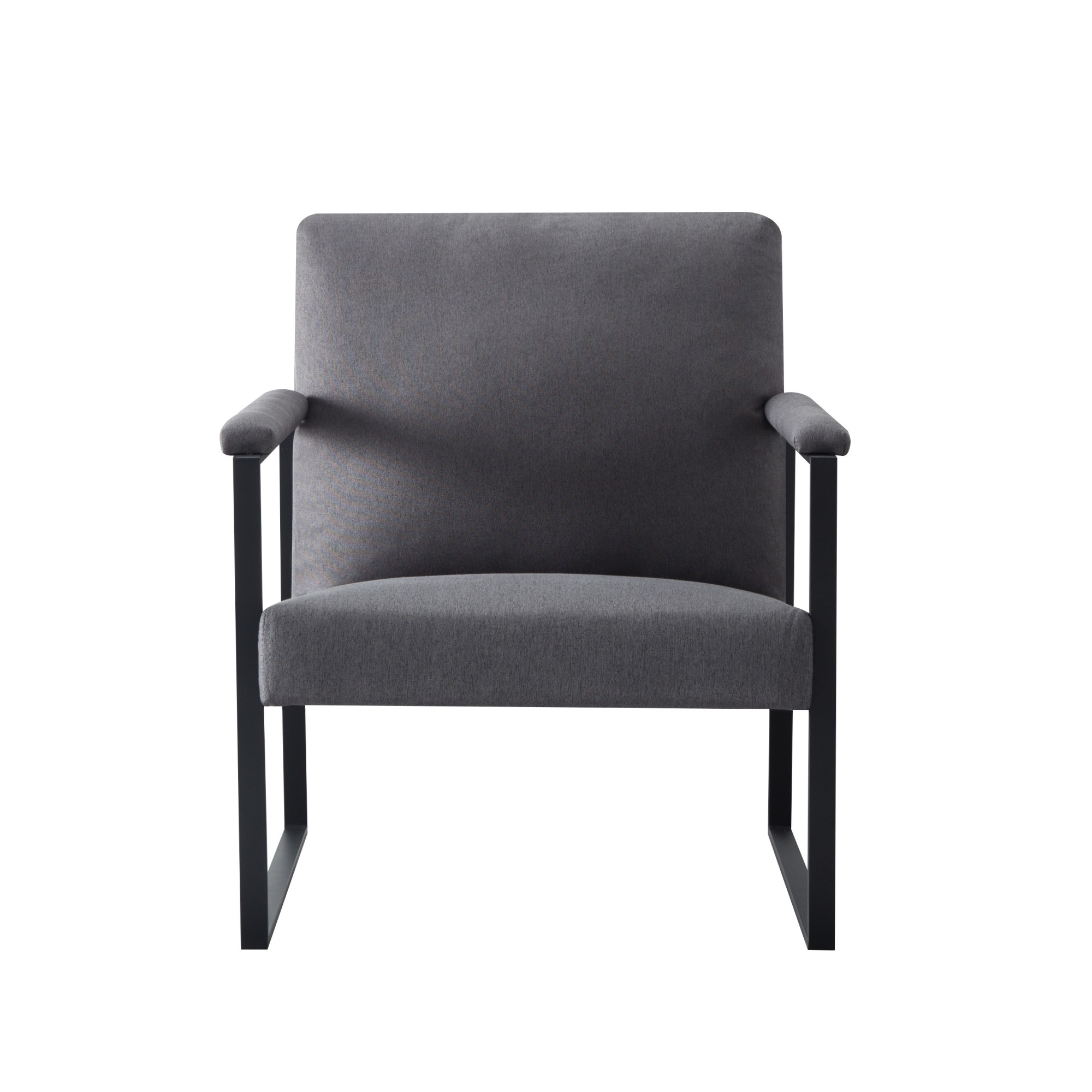 Gewnee 26.8”Metal Frame Accent Armchair,Single Sofa Chair with Scratch-Resistant Foot Pads & Detachable Washable Backrest,Suitable for Study Rooms and Bedrooms.(Dark Grey)
