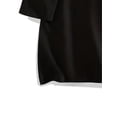 thumbnail image 4 of Camiseta infantil de cuello redondo en blanco y negro con estampado de patineta de dibujos animados, de verano, holgada, de punto., 4 of 5