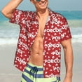 thumbnail image 7 of Susaid Popcorn2 Print Short Sleeve Shirts Button Down Casual Shirts Summer Beach Aloha Button Down Short Sleeve for Men ,Medium, 7 of 7