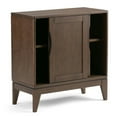 thumbnail image 7 of Harper 30 inch Wide Solid Hardwood Mid-Century Modern Low Storage Cabinet in Walnut Brown, 7 of 7