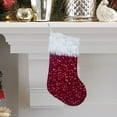 thumbnail image 4 of Neoyler Christmas Stockings Christmas Decorations Classic Non Woven Hanging Decor for Fireplace and Mantel Festive Holiday Gift Bag for Home Cheerful Seasonal Accent 17.3in Red, 4 of 5