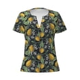 thumbnail image 3 of Naloa Hand Drawn Citrus Fruits Elegant Lemons Print T-Shirts Short Sleeve V Neck Tees for Women Fashion Tops Trendy Lightweight Soft Casual Summer Outfits Clothes, 3 of 5