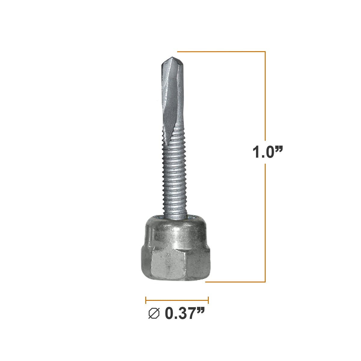 Everflow Sammys 8038957-25 DSTR 1 3/8 Inch Screw Vertical Threaded Rod Anchor Designed for Steel Structure, Steel with Electro-Zinc, Corrosion Resistance, 1/4-20 x 1 Inch Screw Length - (Pack of 25)