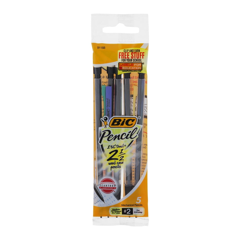 BIC Pencil Xtra Life Mechanical Pencil, Clear Barrel, Medium Point (0