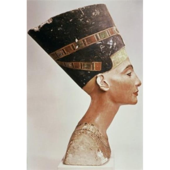 Posterazzi SAL900709 Buste de la Reine Nefertiti Profil Ca.1352-36 Bce Calcaire Staatliche Museen Preussischer Kulturbesitz Affiche Impression - 18 x 24 Po.