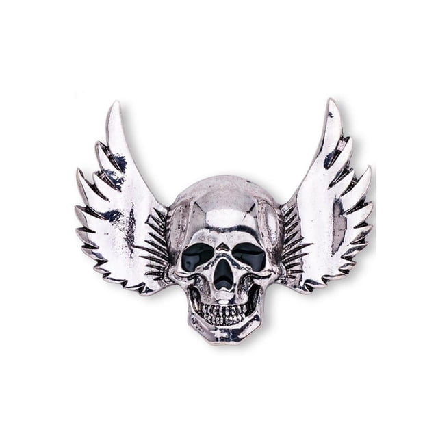 Vintage Punk Style Angle Wing Skull Broche Pin Halloween Joyería Sunnimix Broche del cráneo