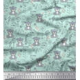 thumbnail image 1 of Soimoi Cotton Duck Fabric Floral,Heart & Bear Kids Printed Craft Fabric by The Yard 42 Inch Wide, 1 of 1