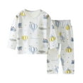 thumbnail image 2 of Lilgiuy Toddler Girls Boys' Summer Set Casual Long Sleeve Comfortable Loungewear Breathable Air-conditioned Clothing Home Clothes Two Piece Outfit, 2 of 4