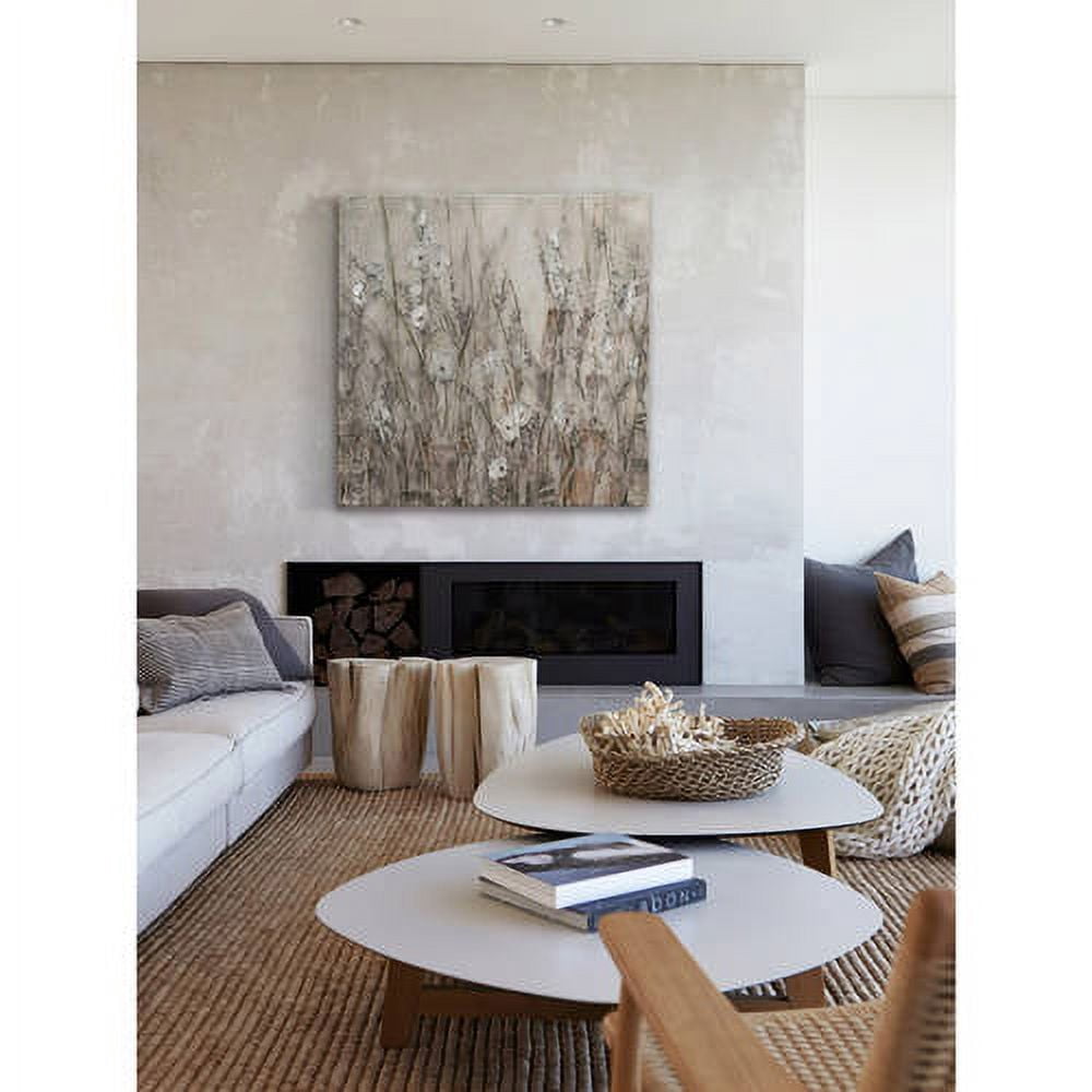 Marmont Hill "Tiny White Blooms" Painting Print on Wrapped Canvas
