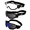 Black-Clear/Smoke/Blue, variant on Birdz Eyewear Arch Safety Sky Diving Motorcycle Goggles for Men & Women ANSI Z78.1+ 2 Pairs Clear and Smoke Lenses