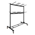 thumbnail image 2 of AdirOffice 2-Tier Foldable Dolly Heavy Duty Folding Chair Storage Rolling Cart, 2 of 15