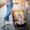 thumbnail image 3 of Mummy Siberian Husky Happy Halloween with Pumpkins Bats Spooky Fun Travel Luggage Cover Husky Dog Lover Gifts Suitcase Dust Protective Decor - 00019, 3 of 5