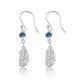thumbnail image 1 of Aretes de Hoja Contorneada Colgantes para Adolescentes en Plata Esterlina, 1 of 1