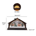 thumbnail image 3 of Bearachild Escena de casa de nieve LED de Navidad, paisaje, cabina luminosa, figuritas, muebles, pueblo brillante, pasillo, Patio, chimenea, Kits de decoración para fiestas No. 4, 3 of 6