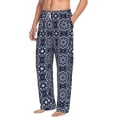 thumbnail image 2 of Balery Geometry Flower print Men's Pajama Pants,Ultra Lightweight Pjs,Lounge Pant-Small, 2 of 9
