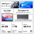 thumbnail image 5 of Lenovo IdeaPad Slim 3 15.3" Touchscreen Laptop, AMD Ryzen 7 170, 16GB DDR5, 256GB SSD, Windows 11 Home, 5 of 7