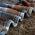 thumbnail image 3 of Merrylife Throw Blanket Decorative Home Couch Outdoor Travel Use Blue Plaid 90" x 102", 3 of 7