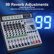 Depusheng AG8 Professiona Audio Mixer 8 Channel Mixing Console with MP3 Player Source USB recording,With grouping and 2 AUX interfaces, 99DSP EFFECT